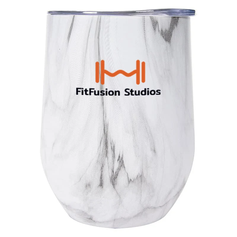 12 Oz. Marble Stemless Wine Cup 1