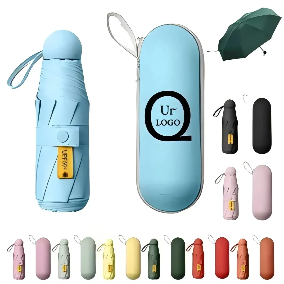 Mini capsule vinyl sunscreen umbrella 1