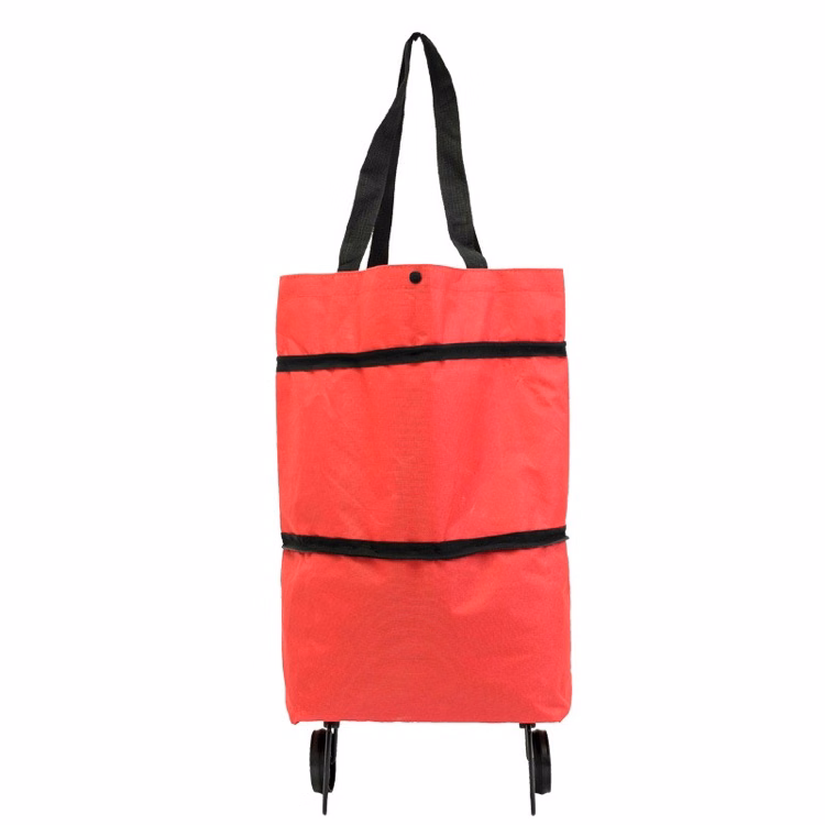 Folding Shopping Bag Collapsible Trolley with Wheels