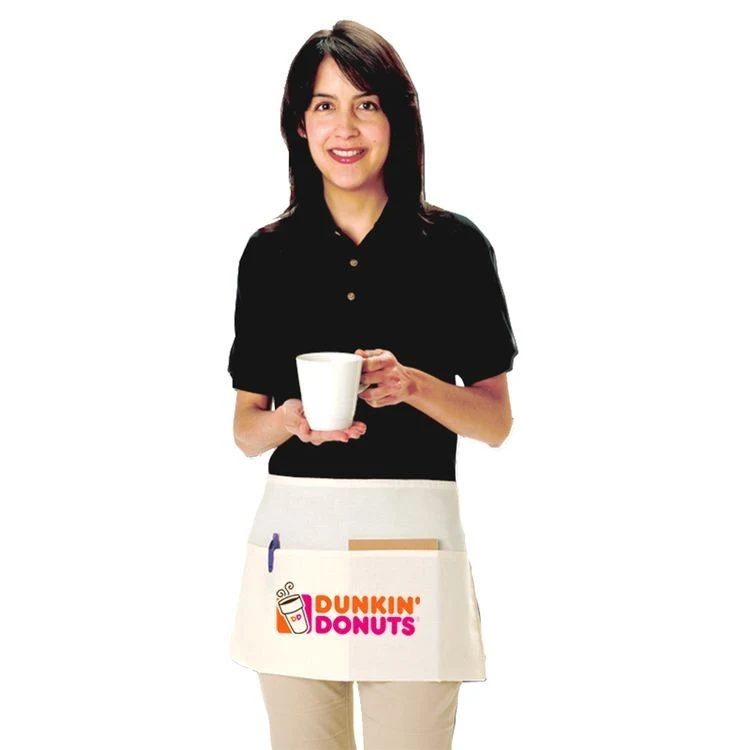 Natural 100% Cotton 2 Pocket Waist Apron (24"x12") 1