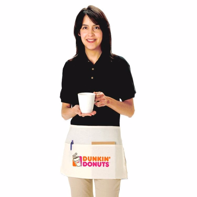 Natural 100% Cotton 2 Pocket Waist Apron (24"x12")