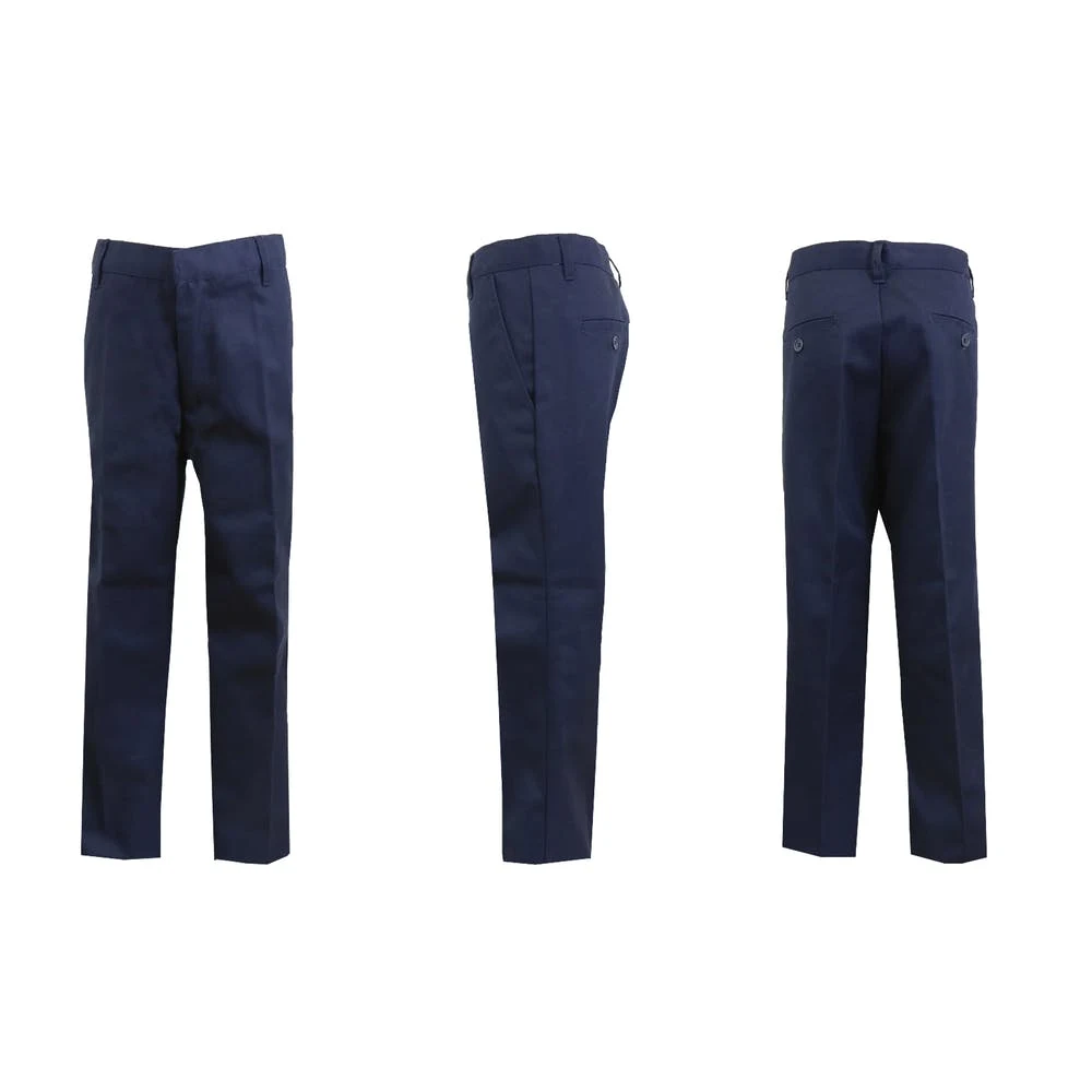 Boys' Uniform Pants - Size 12 Navy Flat Front 1