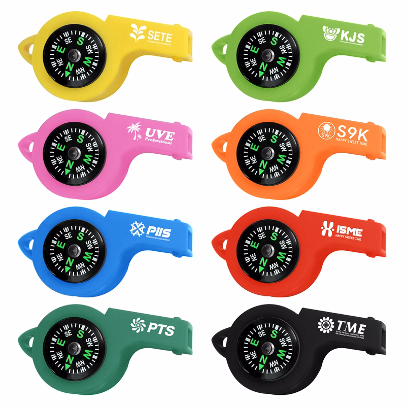 2 in 1 Emergency Whistles with Compass