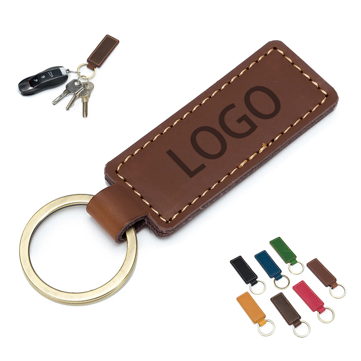 PU Laserable Leather Key Tag MOQ 100pcs 1