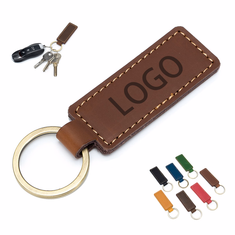 PU Laserable Leather Key Tag MOQ 100pcs