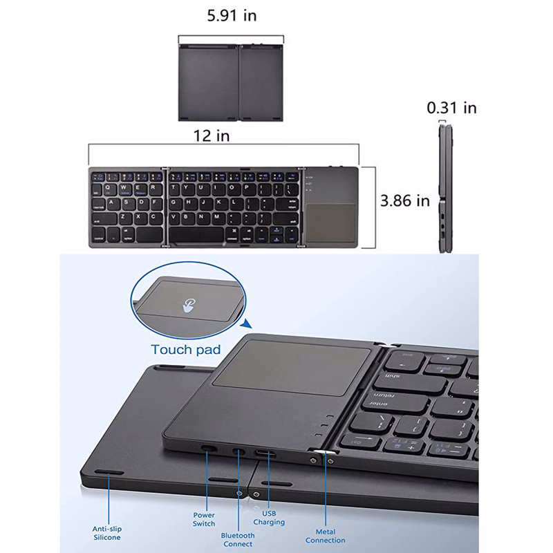 Foldable Touchpad Keyboard