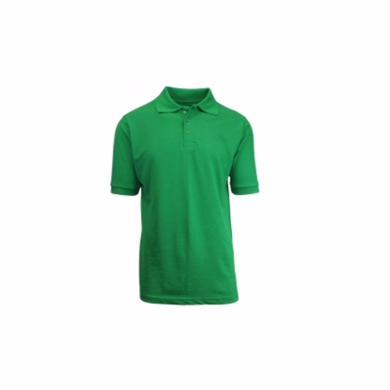Adult Uniform Polo Shirts - Kelly Green Short Sleeve Size M - 2X