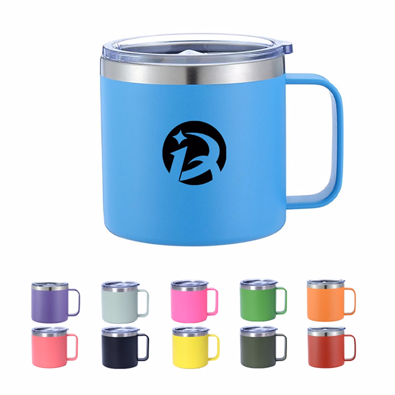14 oz powder-coated mug