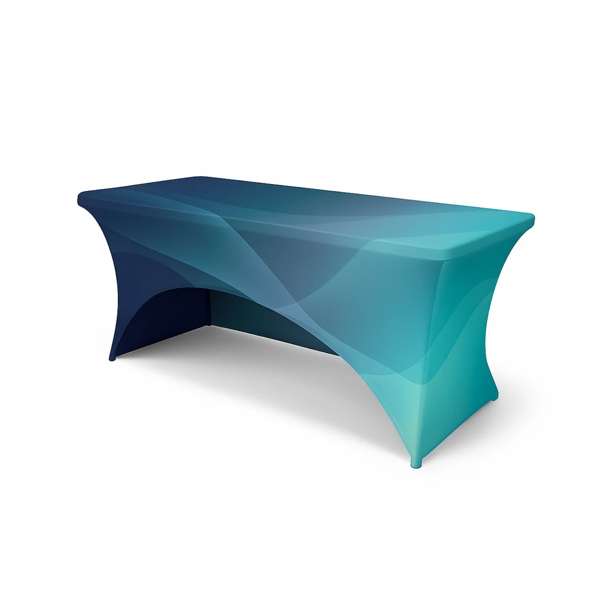 4' Spandex Stretch Table Cover - 36"H - Open Back 1