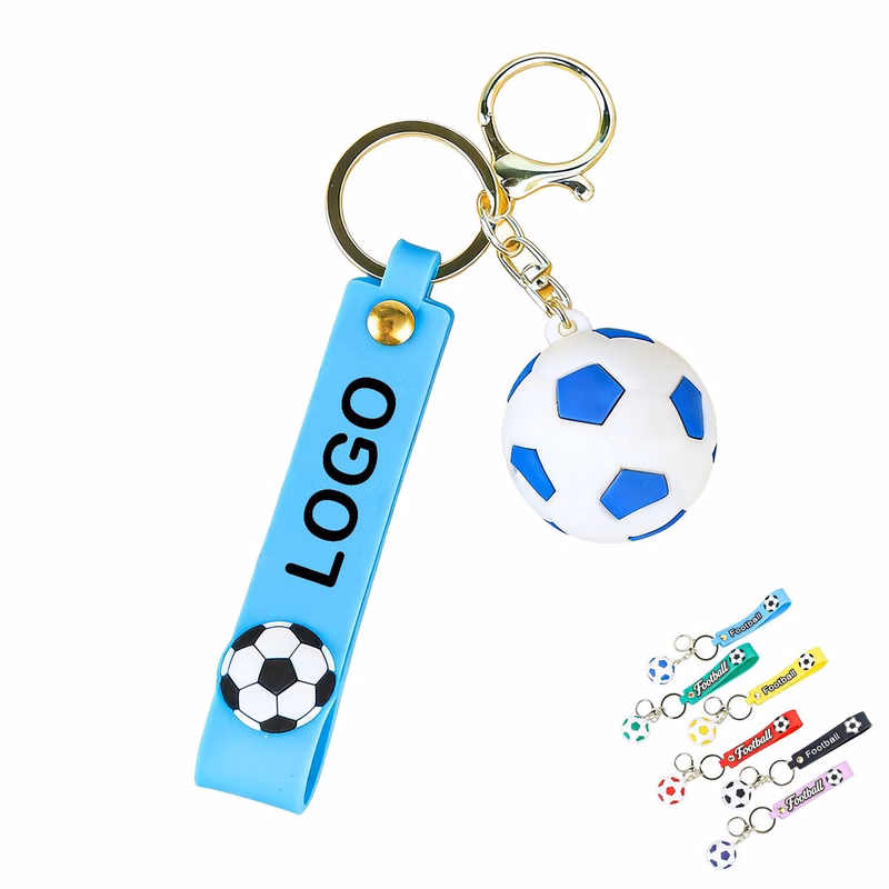 3D Soccer Ball Wrist Strap Keychain