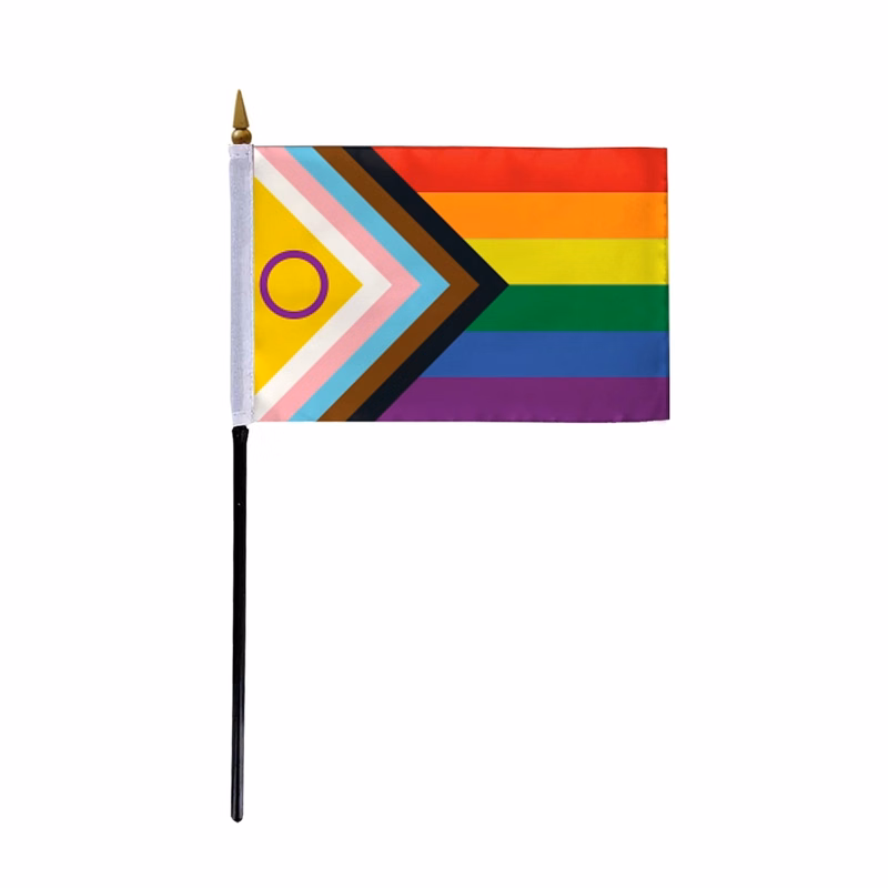 1ply ePoly Intersex Progressive Pride Stick Flag (Printed)