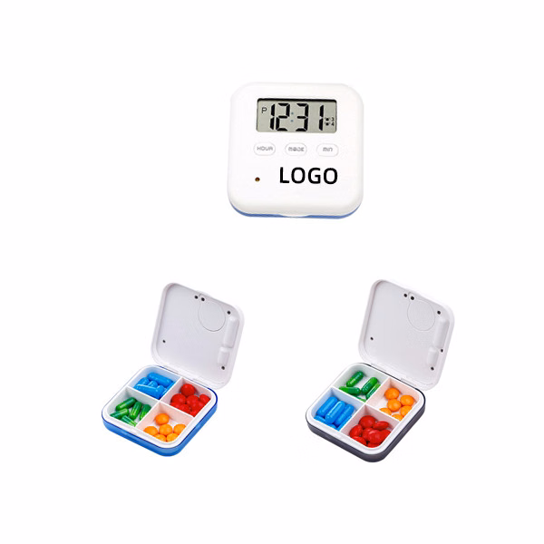 4-Compartment Pillbox W/ Alarm