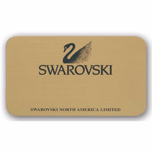 Brass Badge Screened Logo (6-10 Square Inches)