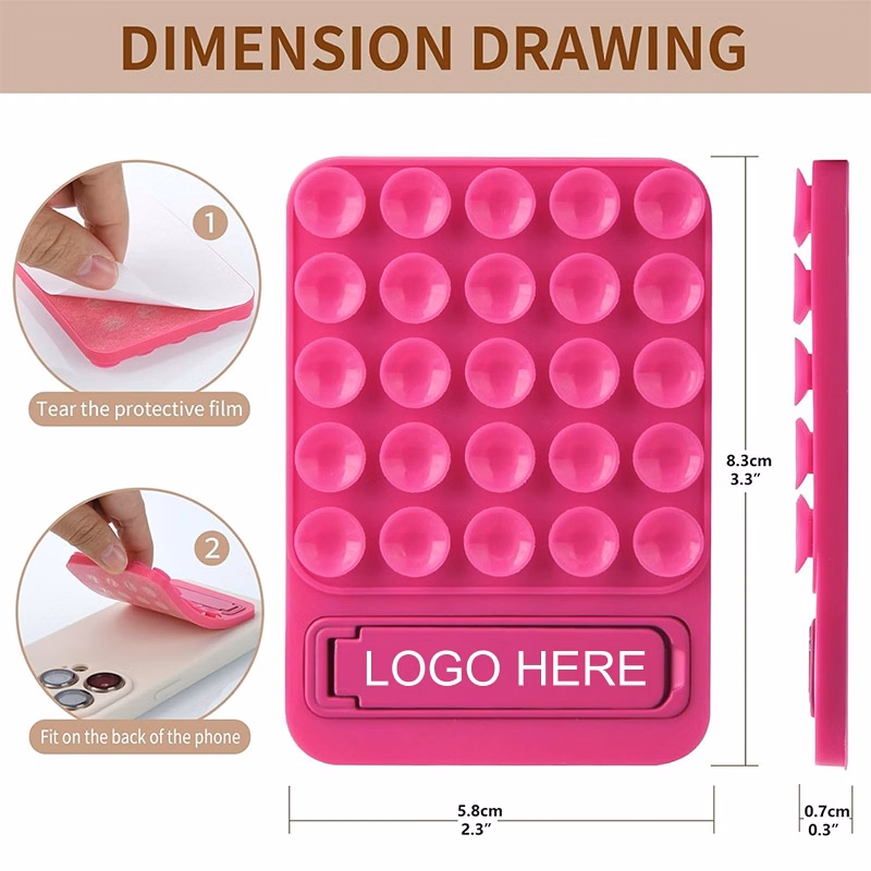 Silicone Suction Phone Case Mount With Stand