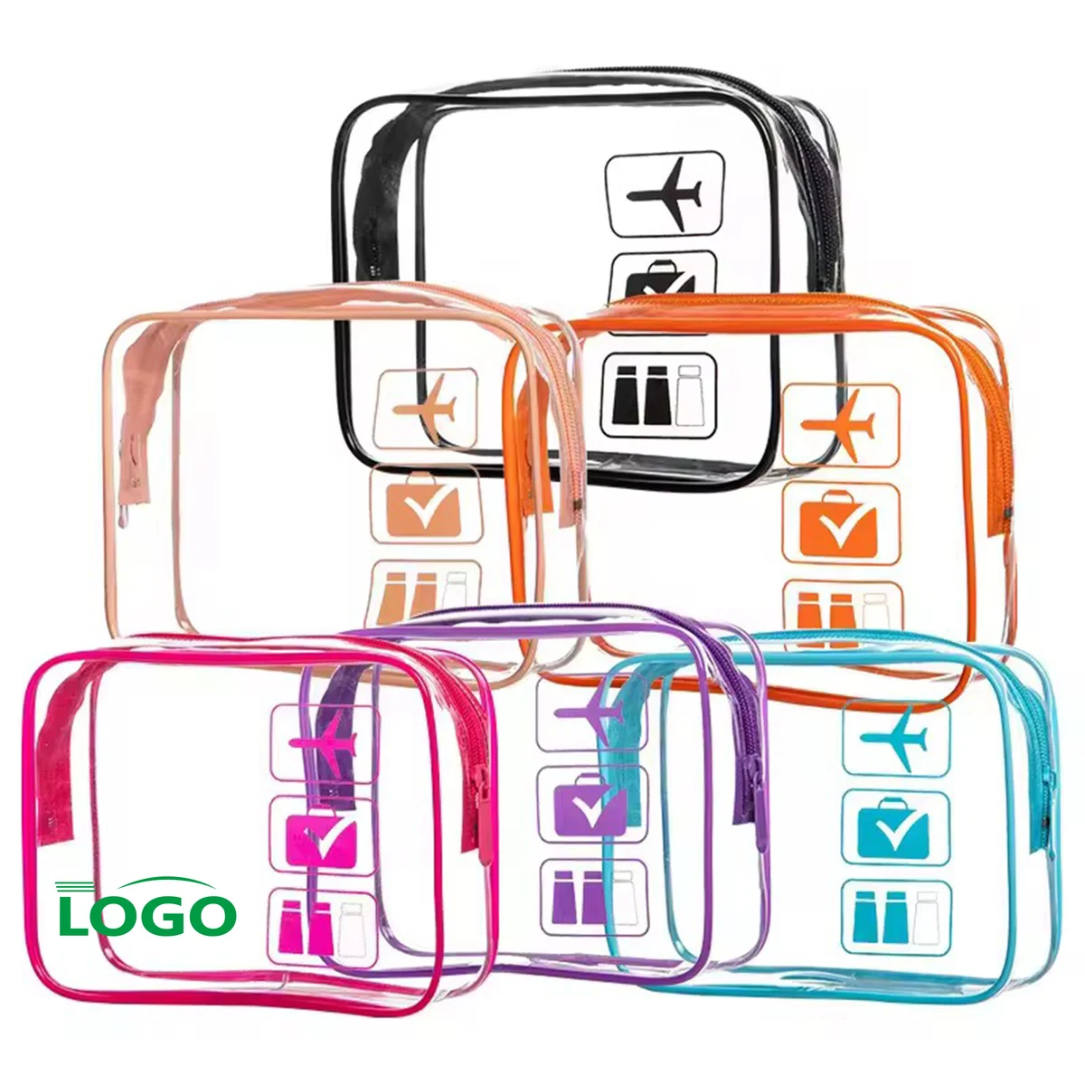 PVC Travel Toiletry Bag with Colorful Zipper Design 1