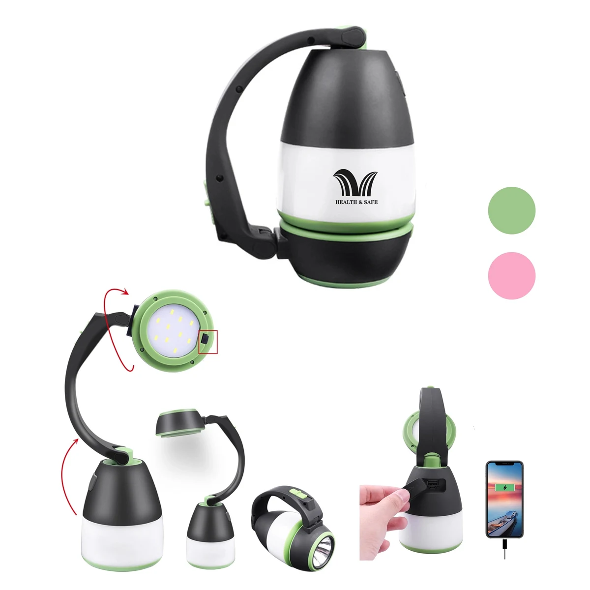 USB Tent Lamp Portable LED Camping Lantern Light Flashlights 1