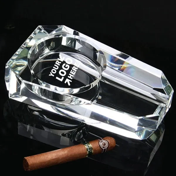 Clear Crystal Single Cigar Ashtray 1
