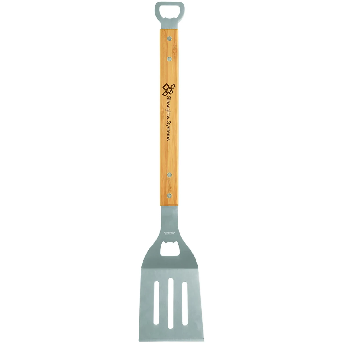 19 1/4" Bamboo BBQ Spatula w/ Bottle Opener 1