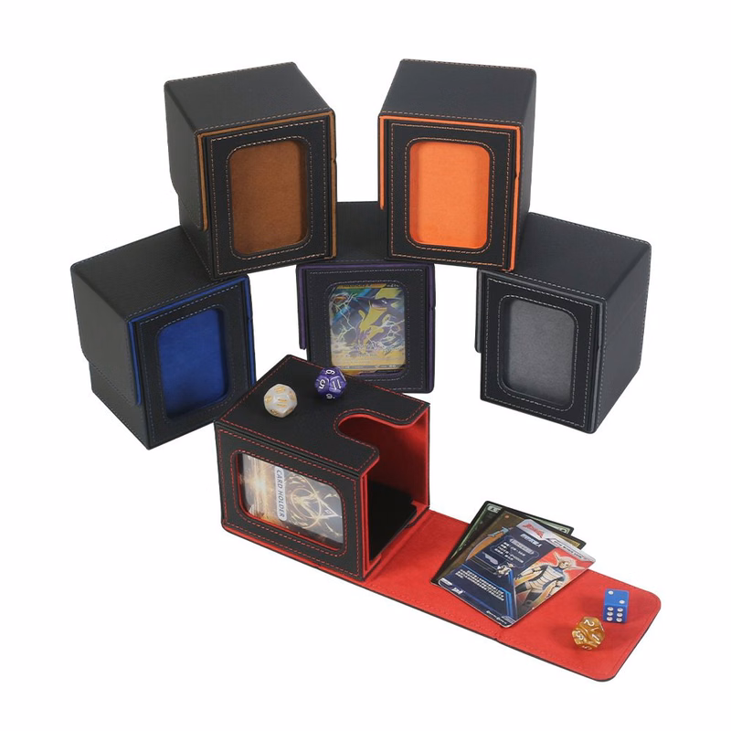 PU Leather Card Storage Boxes for Games