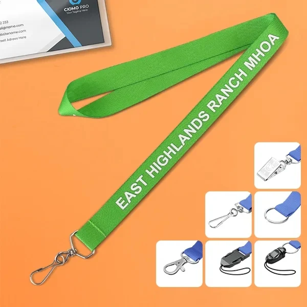 1" Imprinted Nylon Lanyard 1