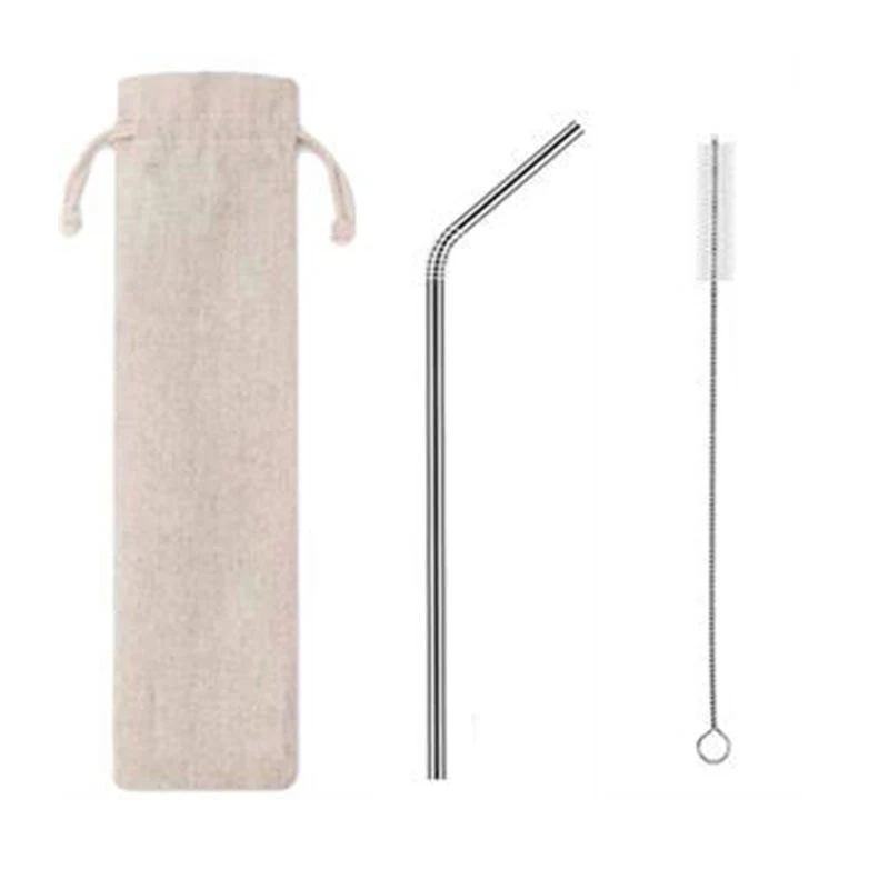 Anti-Scratch 8.5" Stainless Steel Straw Set
1