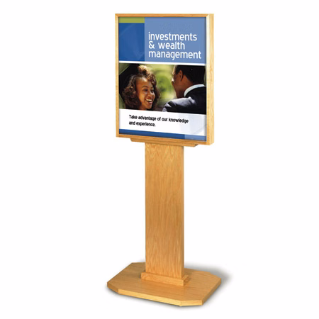 Solid Wood Plank Base Floor Display for 22x28 (65-1/2"H)