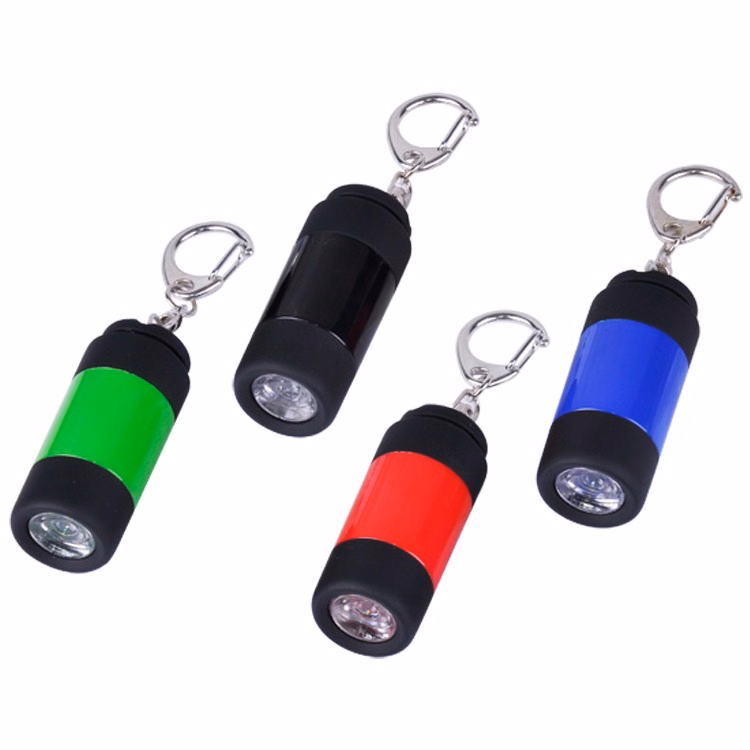 Rubberized LED Flashlight with Key Clip