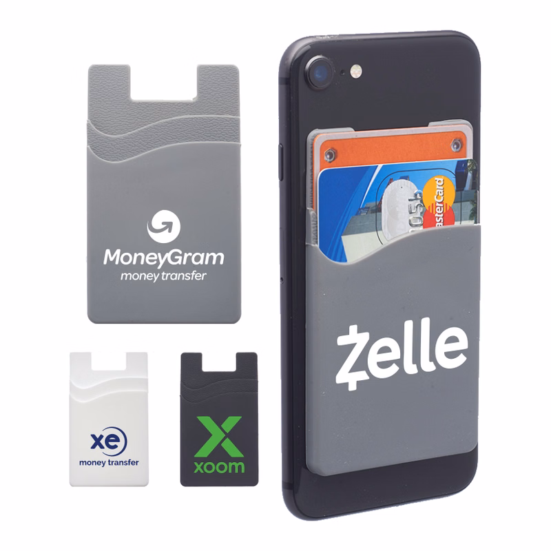 Dual Pocket Silicone Phone Wallets