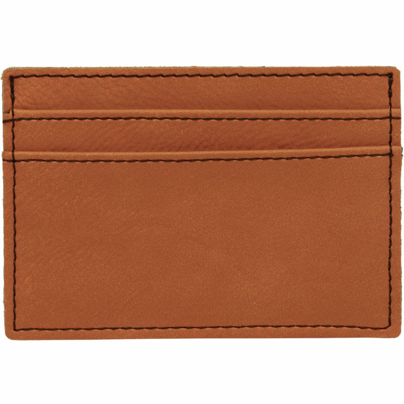 4" x 2 3/4" Rawhide Leatherette Wallet Clip