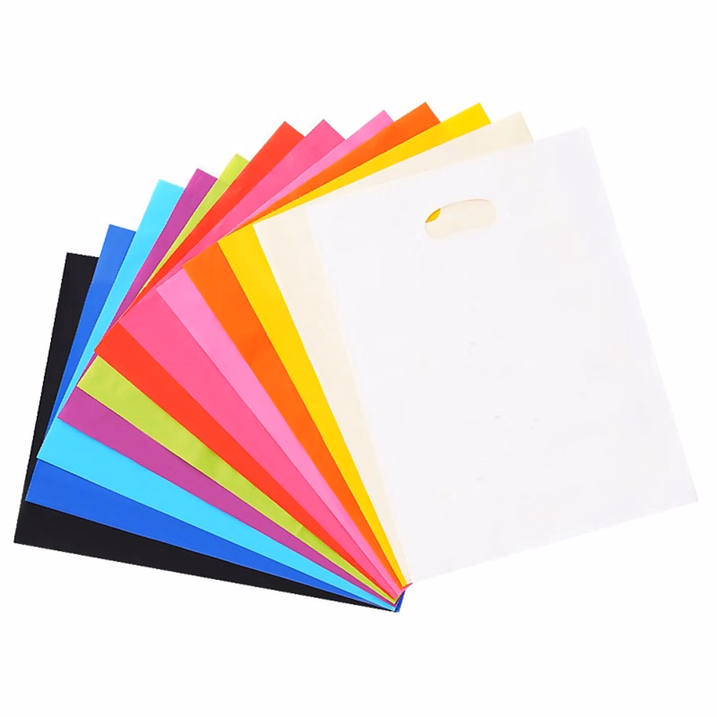 Retail Clothing Packing Die Cut Handle Plastic Bags