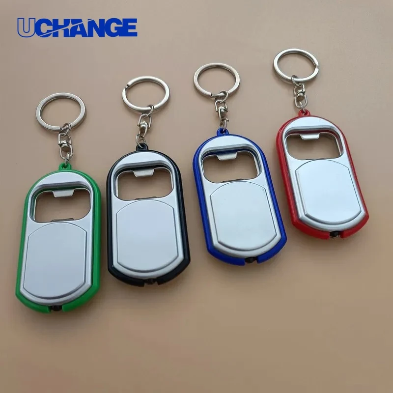 LED Bottle Opener Keychain Integrated Light Bar Tool 1