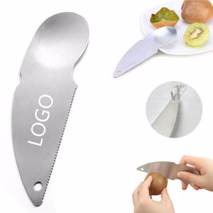 2 In 1 Stainless Steel Kiwi Spoon With Serrated Blade