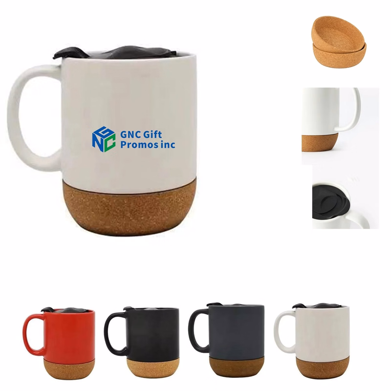Cork Bottom Ceramic Mug - 12 oz