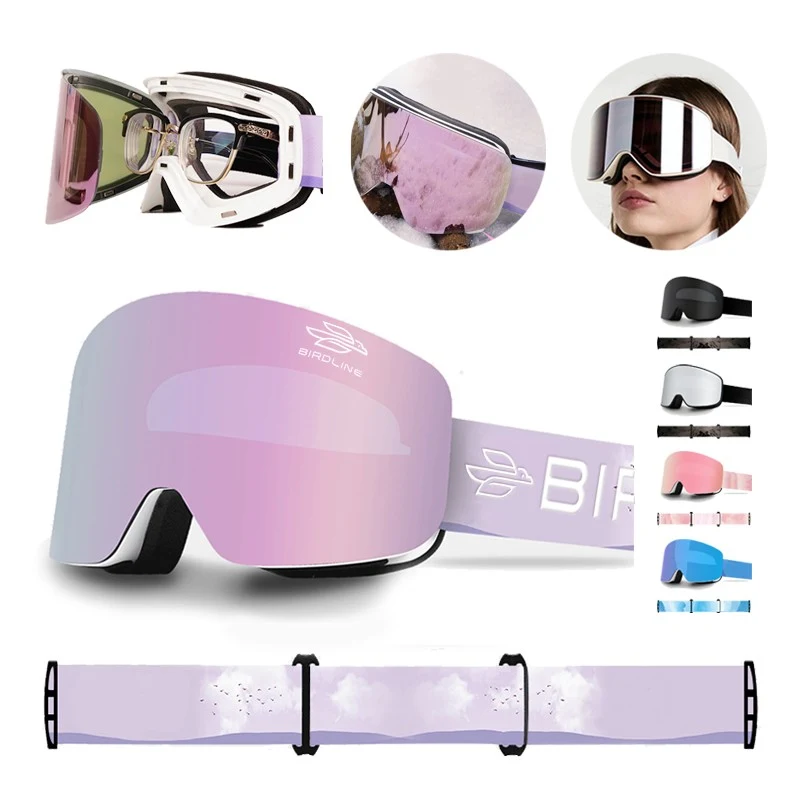 Magnetic Anti-Fog UV400 Protection Snow Goggles 1