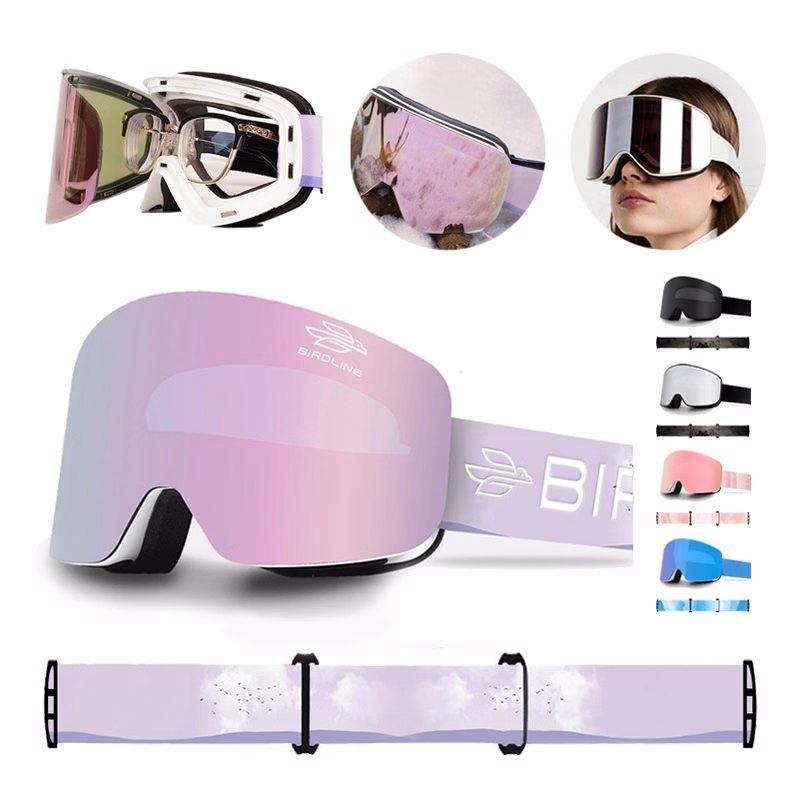 Magnetic Anti-Fog UV400 Protection Snow Goggles