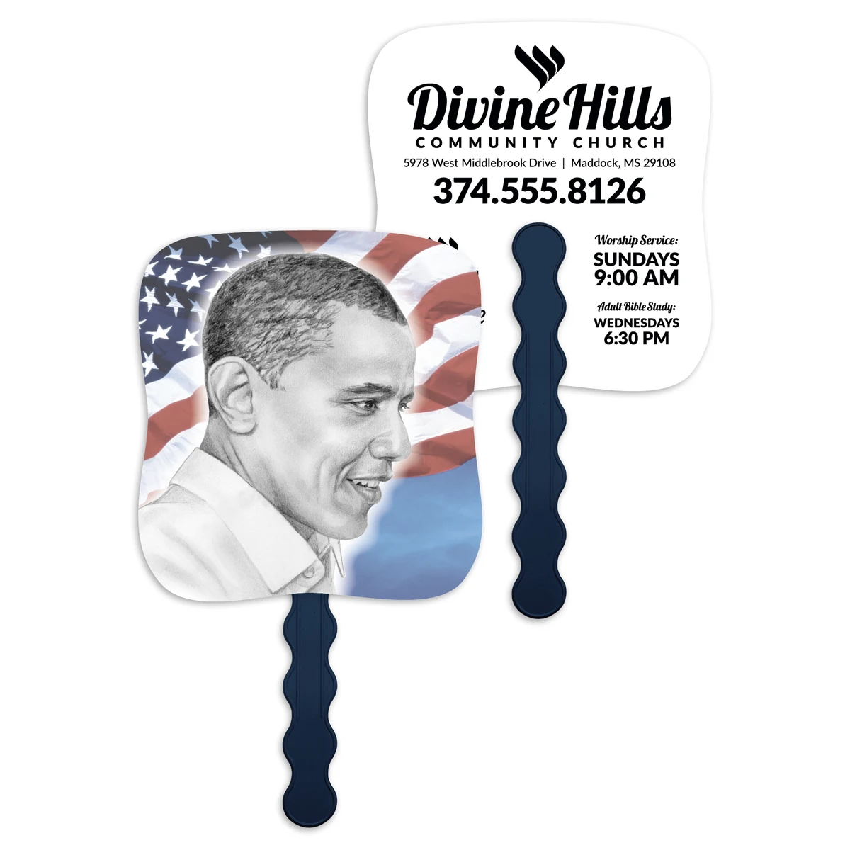 Skinner & Kennedy® President Barack Obama - Pictorial Fan 1