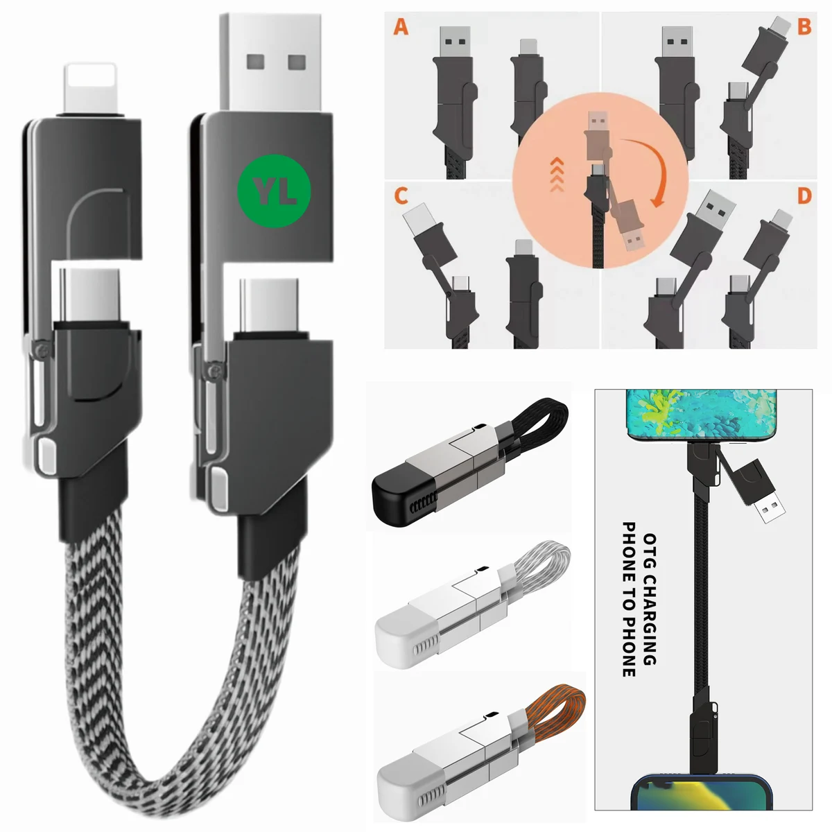 60W 6-in-1 Fast Charging Cable 1