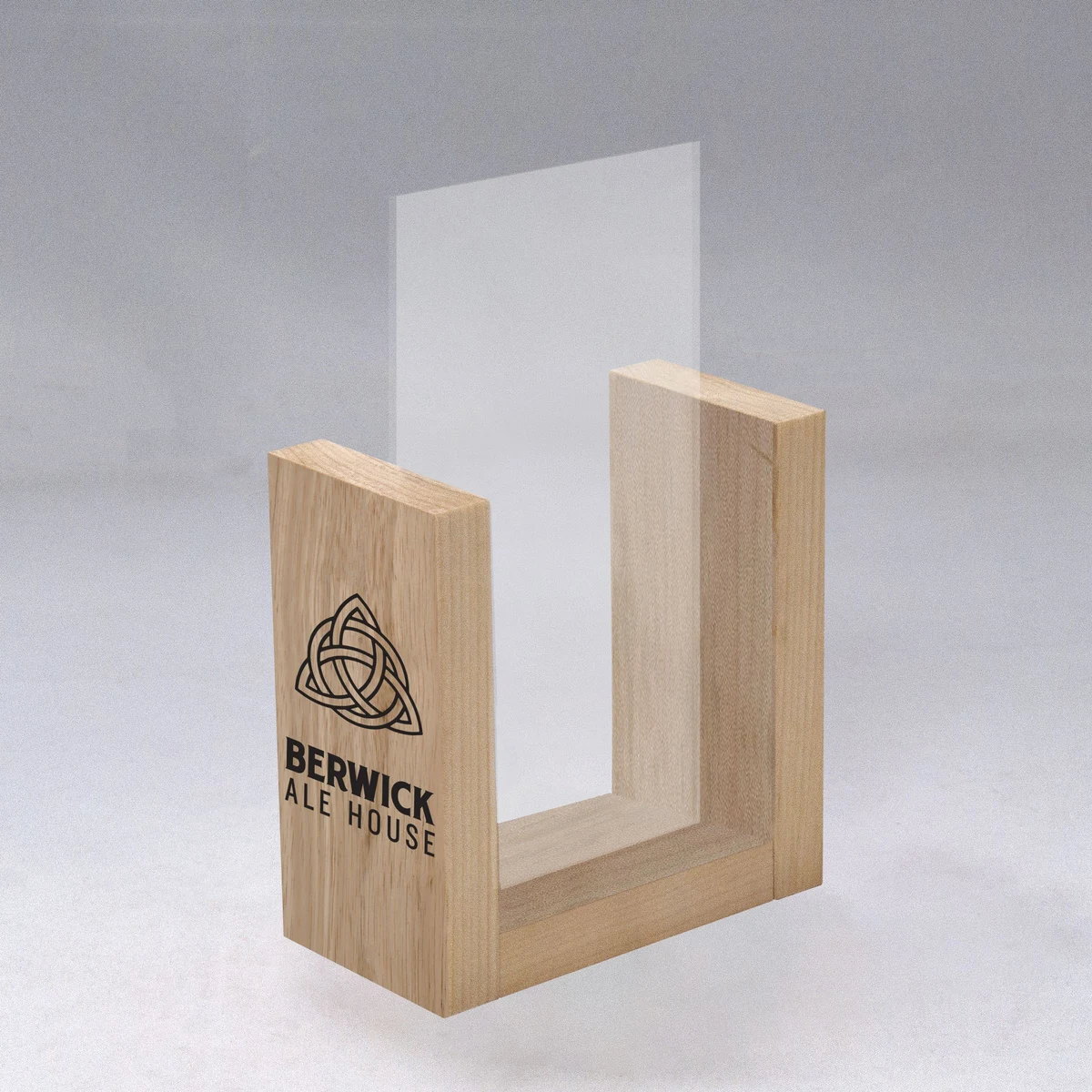 Table Tent with Wood Frame Base - 4x9 1