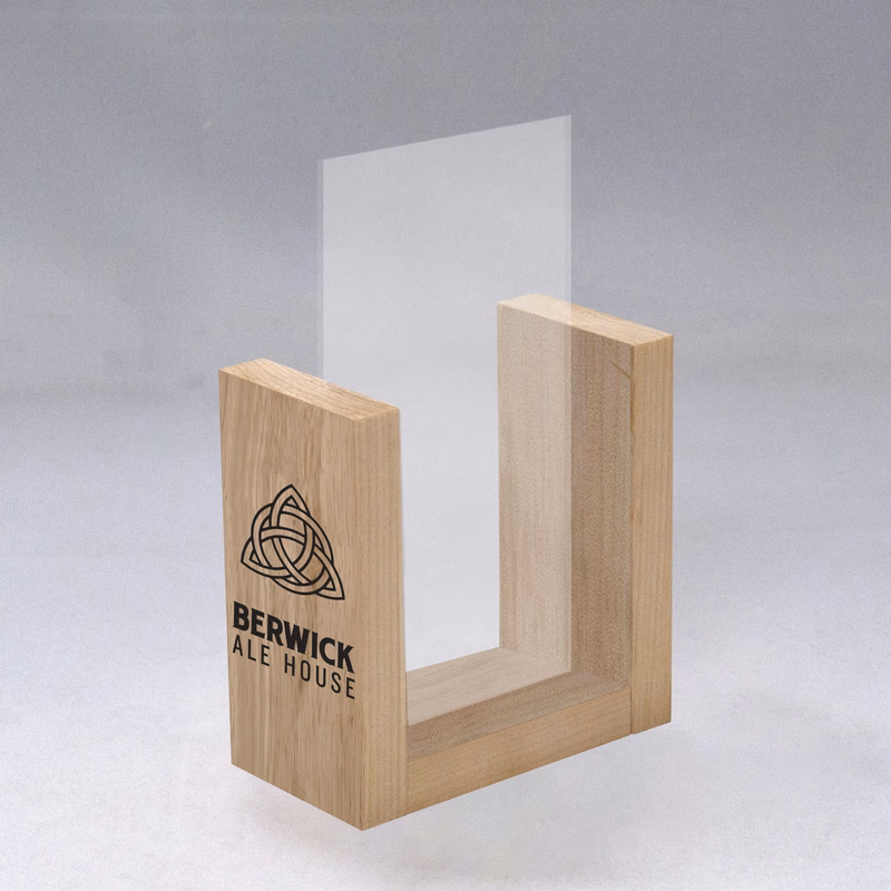 Table Tent with Wood Frame Base - 4x9