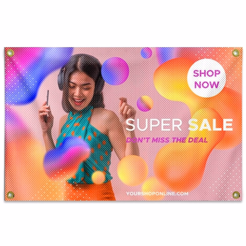 Digital Printed 13 oz Vinyl Scrim Banner 10-15 sq/ft