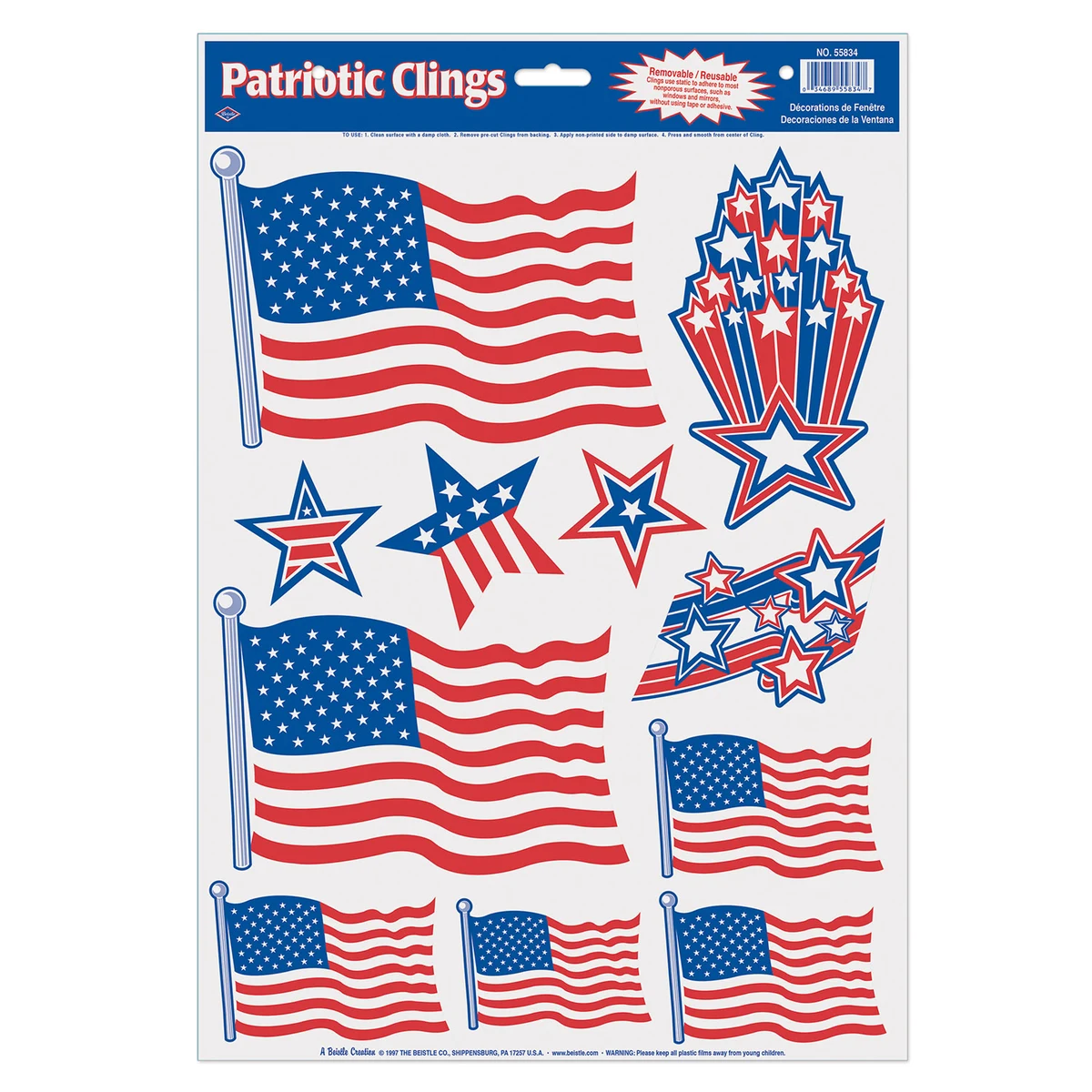 Patriotic/ American Flag Clings 1