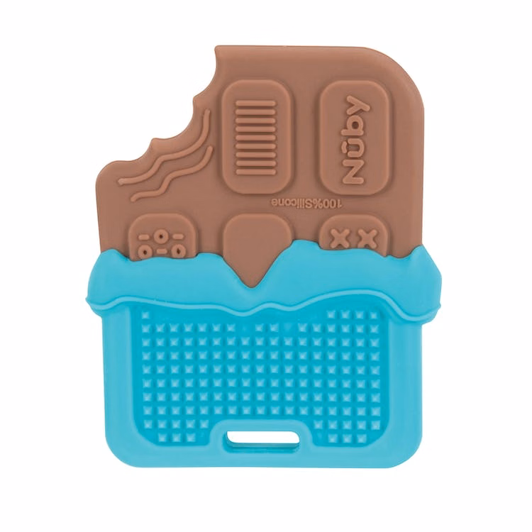 Nuby Chocolate Chip Cookie Teethers - 3M+ Silicone