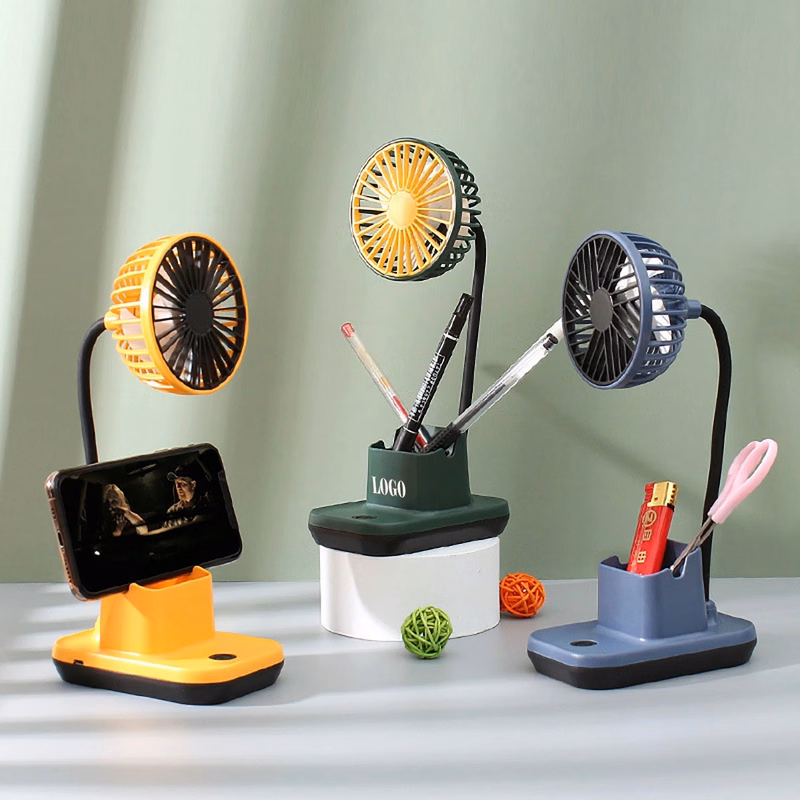 Desk Pencil Phone Holder Fan