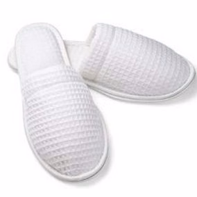 Woman's Closed Toe Waffle Slippers (Overseas - Embroidered)