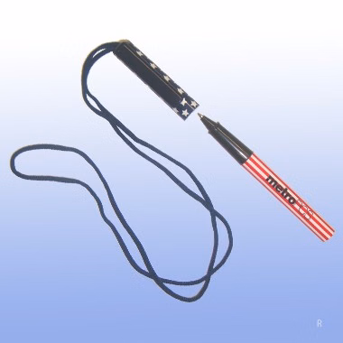 AMERICAN FLAG PATRIOTIC PEN W/ NECK LANYARD