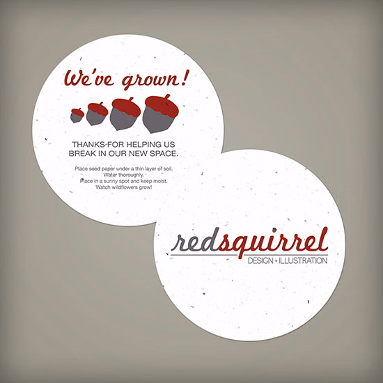Double-Sided Medium Seed Paper Circle Coasters