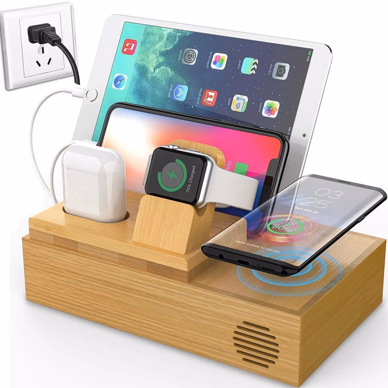 Bamboo Wood Desk Organizer