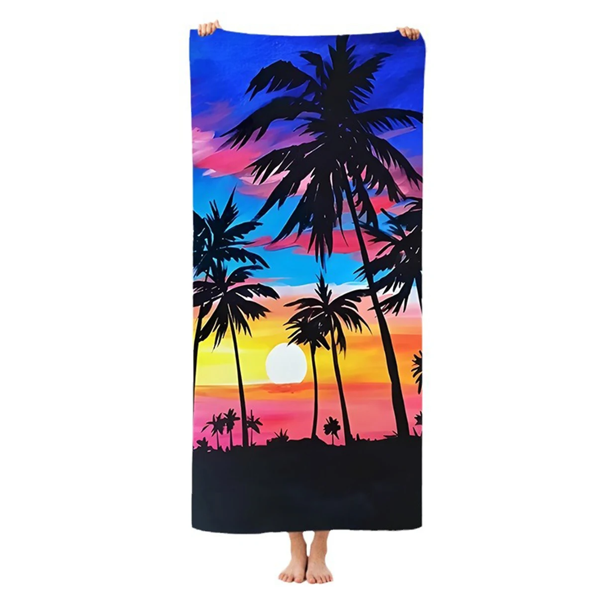 Customizable Full Color Microfiber Quick Drying Beach Towel 1