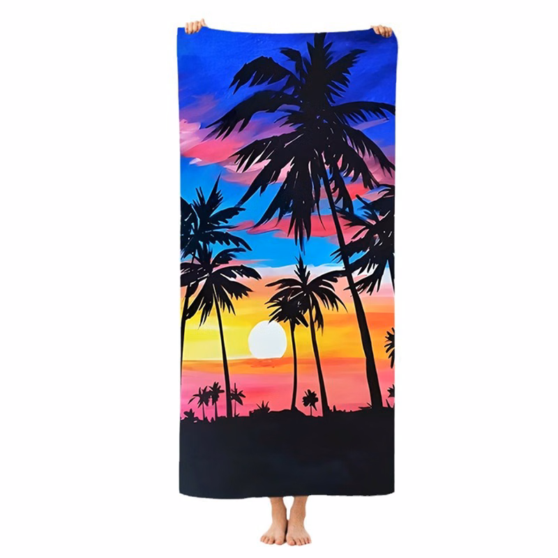 Customizable Full Color Microfiber Quick Drying Beach Towel