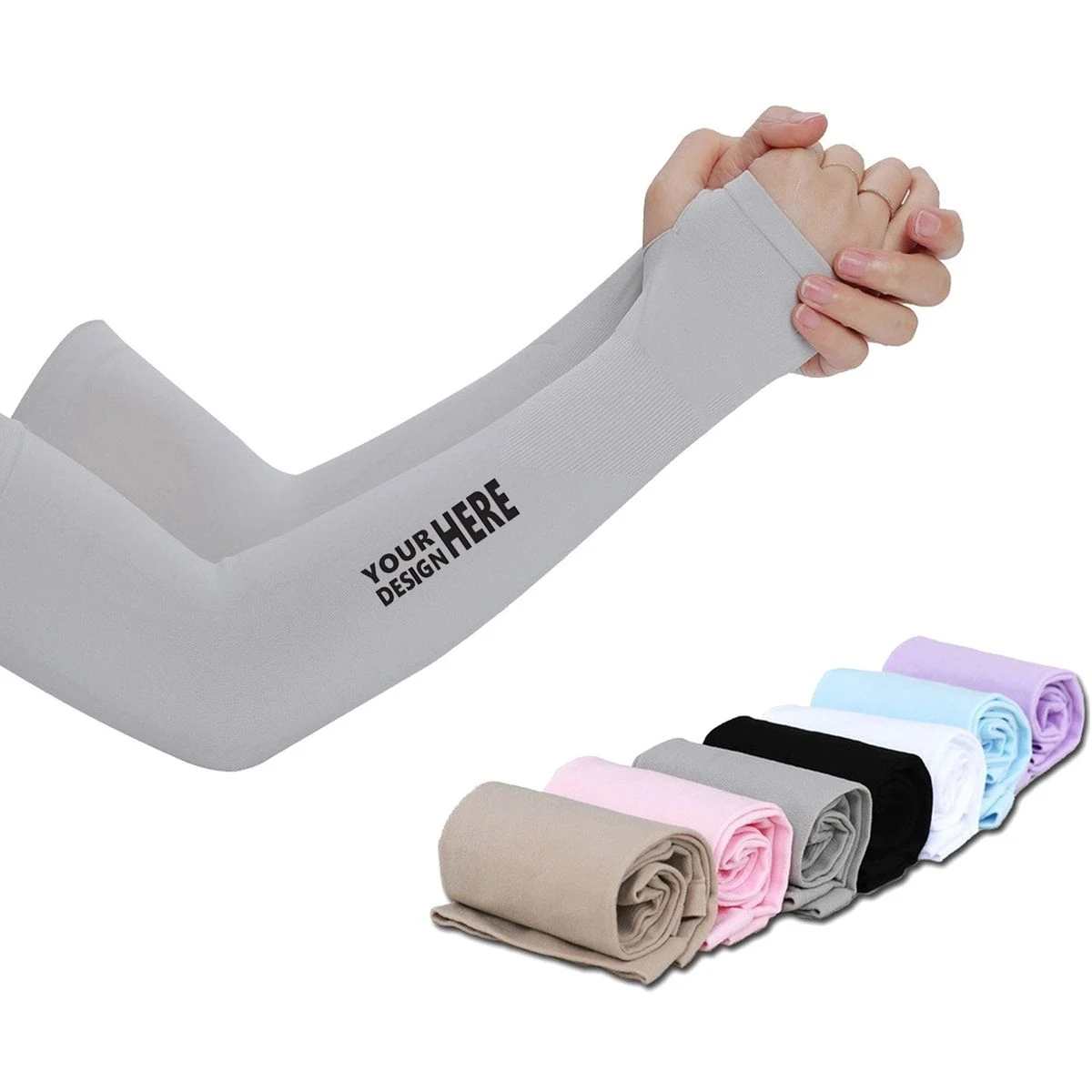 Customizable Cooling Nylon Sun Protection Arm Sleeves 1
